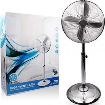 Standventilator TURBO I 3 Geschwindigkeitsstufen I Stufenlos höhenverstellbar I 50W I Ventilator I Luftkühler I Oszillierender Air Conditioner