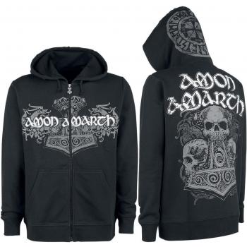Sudadera Amon Amarth Thorhammer con cremallera Negro XL