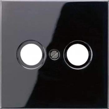 Cache Prise TV Design Noir Jung LS 990