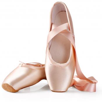 Femmes Ballet Flats – Pointes satinées avec lacing rose, 40 cm
