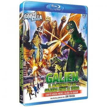Godzilla sur l'Île Monstrueuse – Galien, le monstre galactique attaque la planète Terre (Blu‑Ray 1972)