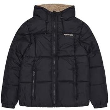 Reebok Women's Reversible Sherpa Puffer – Small, Black
