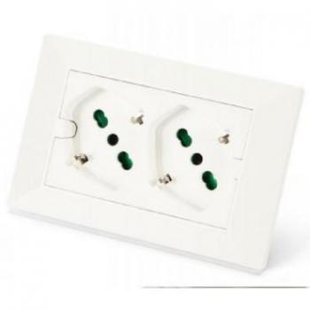 Multipresa Universale da Incasso con Doppia Presa Bipasso Italiana Schuko Bianco