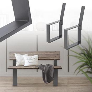 ML-Design set of 2 bench legs, black, 40x78,5 cm, made of steel