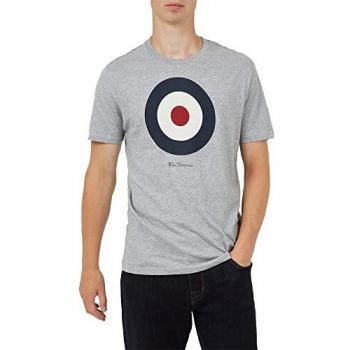 Ben Sherman T-Shirt Target Signature in Grigio – S