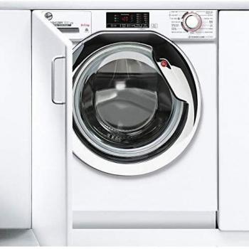 Hoover HBDS485D1ACE Integrated 8/5 kg Washer Dryer – 1400 RPM, White & Chrome