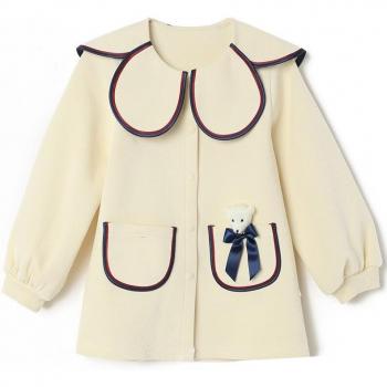 Chaqueta de algodón para niños y niñas, abrigo con cinturón y color sólido, otoño y primavera 9128
