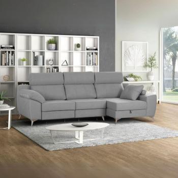 Chaise Lounge 110x285x150 cm Elegance Gris