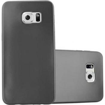 Cadorabo Housse Silicone Galaxy S6 Edge – Métallique Gris, Design Mat