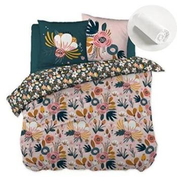 Literie Champêtre 260x240 cm + Drap housse 160x200 Blanc