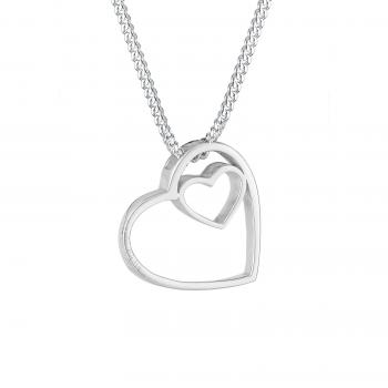 Elli Damen Halskette Herz 45 cm 925 Sterling Silber