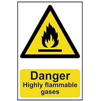Danger Highly Flammable Gases Safety Sign