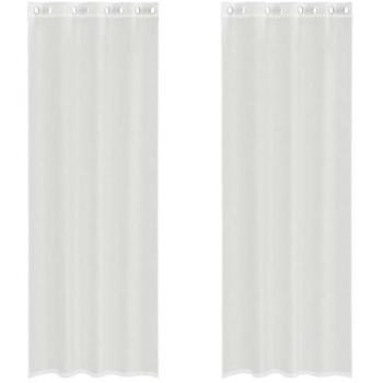 White Voile Curtain Set with Grommets (2 pcs)