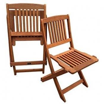 Deux chaises jardin pliantes en bois exotique Hongkong