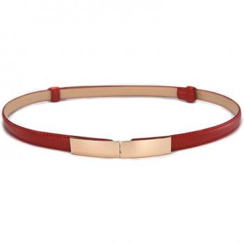 Ceinture fine en cuir avec élastique pour femmes