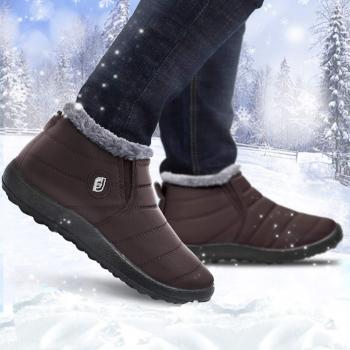 JOINFREE Damen Fellboot Anti‑Rutsch für Kaltwetter, Outdoor, Braun – 40 EU