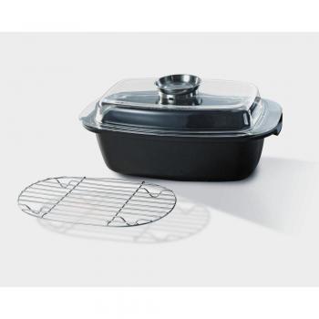 Aromabräter Potsdam mit Glasdeckel und Aromaknopf 6 l 33cm