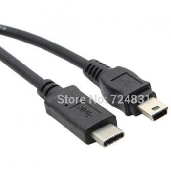 Type C Male to Mini USB Male Data Cable