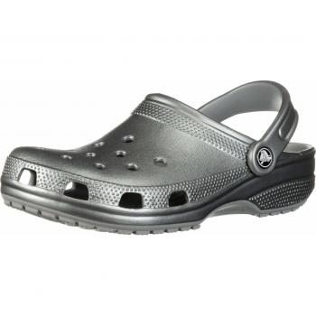 Crocs Classic Metallic Clog, Zapatos de Agua Adultos Unisex, Gunmetal, 38/39 EU