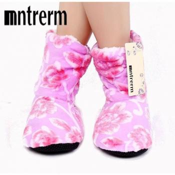 Warm Floral Women's Indoor Slippers