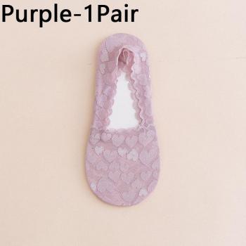 Invisible Summer Slipper Socks with Heart Design
