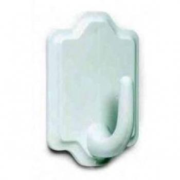 PERCHA PLASTICO ADH.BLANCO L.2 B50180B