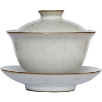 Kit de té cerámico con platillo, diseño retro lotus