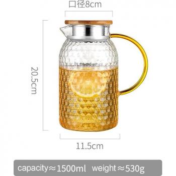 Bote de Agua de Cristal 1500Ml