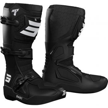 Motocross Gear Shot Race 4 – Bottes Noires, Couleur Bicolore
