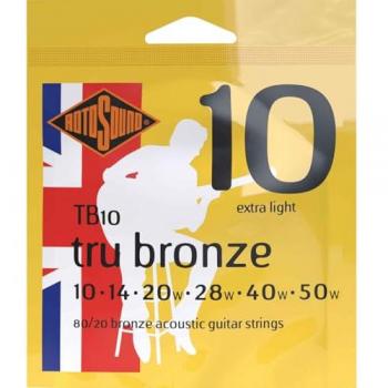Rotosound Tru TB10 80/20 Bronze 10 14 20 28 40 50 Jeux de cordes folk 010