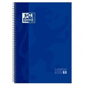 Quaderno Oxford Europeanbook A4+ 80 Fogli Blu Navy