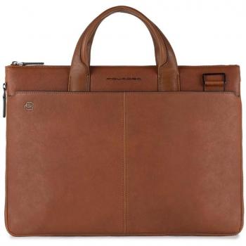 Piquadro Black Square Laptoptasche 15.6, erweiterbar cuoio tabacco