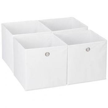 Relaxdays Faltbare Aufbewahrungsboxen, 4er Set, 30 cm
