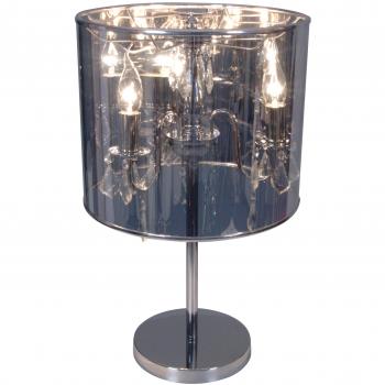 Naeve Leuchten – Tischlampe „Chrom‑Klar“ – 56 cm Höhe