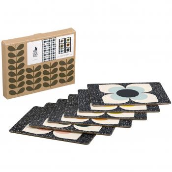 Orla Kiely | Set of 6 Placemats | Scribble Square Flower Design