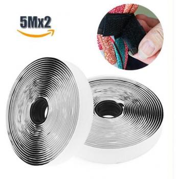 5M x 20mm Heavy Duty Self-Adhesive Hook and Loop Tape
