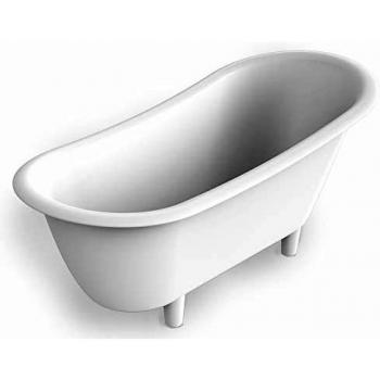 Bain autoportant en pierre PURE blanc