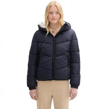 Tom Tailor Denim Regular Fit Steppjacke mit Kapuze, Größe XS