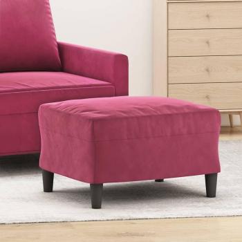 Voetenbank rouge bordeaux 60x50x41 cm fluweel VidaXL