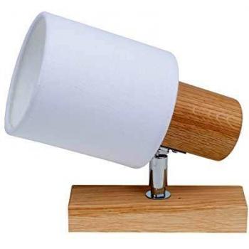 Spot-Light Wandleuchte Treehouse E27 Holz/Metall Eiche geölt/Chrom/weiß