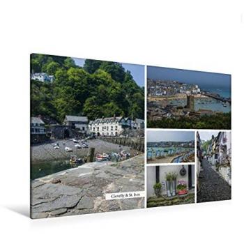 CALVENDO Susann Kuhr Druck auf Textil-Leinwand 120 × 80 cm, Querformat Clovelly & St. Ives