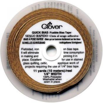 Clover Quick Bias Gold Lame Tape 1/4 x 11yd