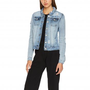 Chaqueta Vaquera ONLY Onlchris Ls Print para Mujer, Azul (Light Blue)
