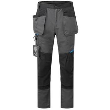 Pantaloni da Lavoro 2Xl Taglio Slim Grigio Metallico
