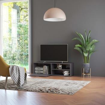 Mobile TV Grigio Lucido 120x34x37 cm in Legno Multistrato