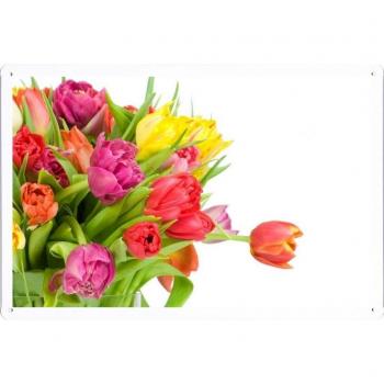 Tablero Retro Tulipanes 20x30 cm