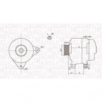 MAGNETI MARELLI Automotive Alternator 063731921010