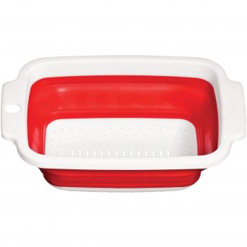 Scolapasta DuoZing Rosso e Bianco Pieghevole