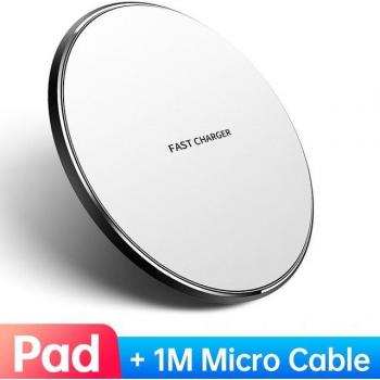 Cargador sans fil FDGAO 10W Qi – multi‑appareils (iPhone & Samsung)