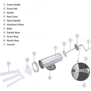 2LB Sausage Stuffer with Suction Base